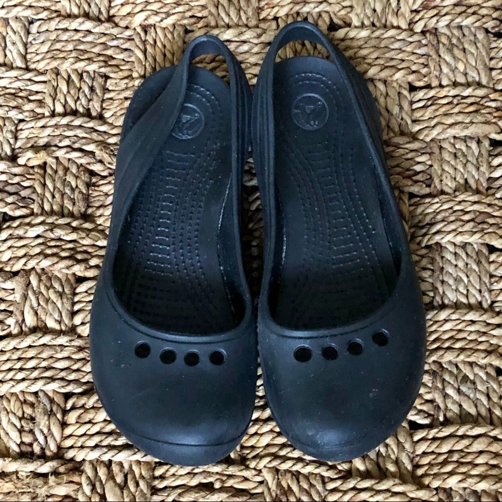 CROCS Boulder Colorado Black Slingback Women’s Size 6 Slip-on, Comfort Shoe